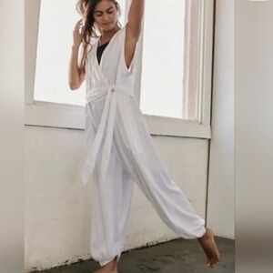 Free People Movement jumpsuit in white, small
